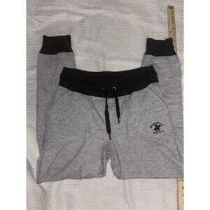 Beverly Hills Polo Club Men’s Gray/Black Jogger Pants L Cotton Blend Pockets